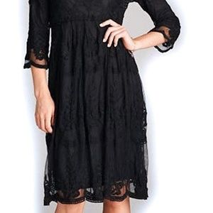 Lace Lined Midi Dress
